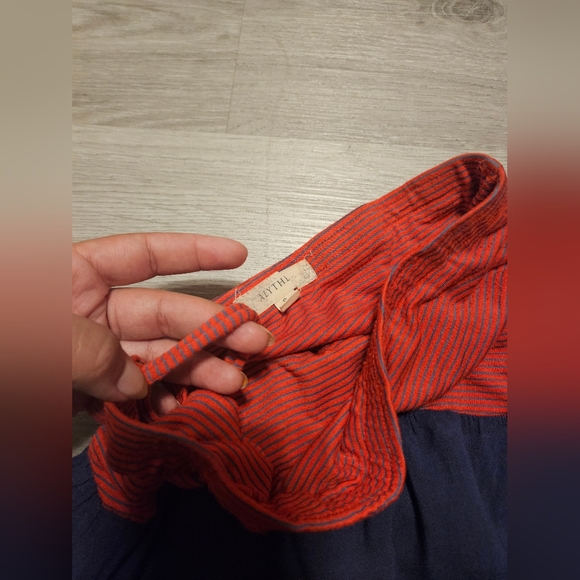 Alythea Blue And Red Womens Strapless Maxi Dress Size Small With Pockets - Picture 3 of 7